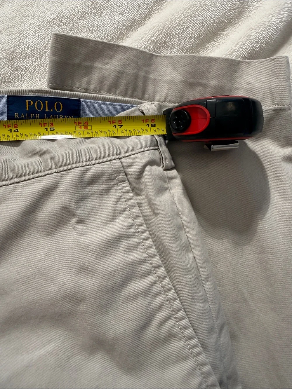 Polo Ralph Lauren Tan Khaki Stretch Straight Fit Chino Trousers Size 36